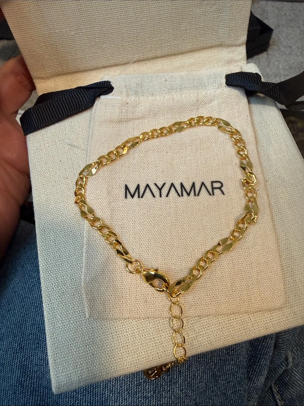 ☀️Mayamar Gold Figaro Link Bracelet☀️